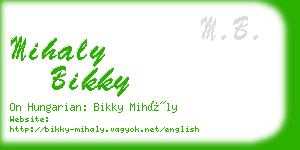 mihaly bikky business card